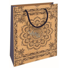 Nekupto Dárková kraftová taška 24,5 x 19 x 8 cm Mandala