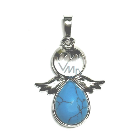 Tyrkenit Anděl strážný přívěsek přírodní kámen 3,5 x 2,5 mm, kámen mladých lidí, hledá životní cíl