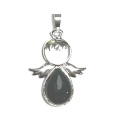 Obsidian Anděl strážný přívěsek přírodní kámen 3,5 x 2,5 mm, kámen záchrany