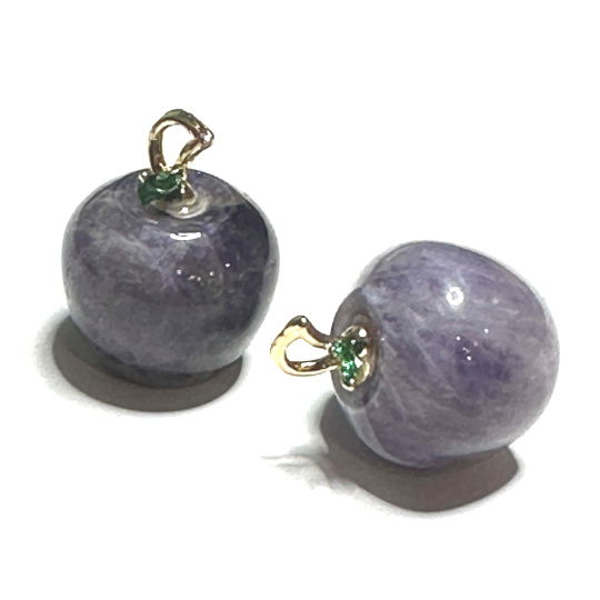 Ametyst Jablko poznání přívěsek, přírodní kámen 2,7 x 15 mm, kámen králů a biskupů