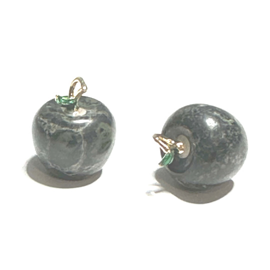 Serpentin Jablko poznání přívěsek, přírodní kámen 2,7 x 15 mm, kámen léčitelů