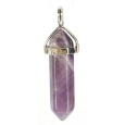 Ametyst kyvadlo šestihran přívěsek přírodní kámen 41 x 13 mm, kámen králů a biskupů