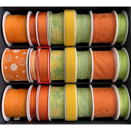 Nekupto Stuha látková Oranžová 3,5 m x 15 mm