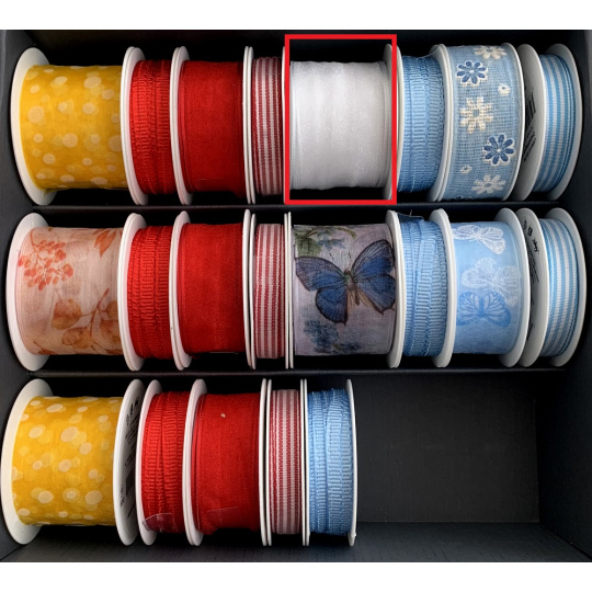 Nekupto Stuha látková Bílá 2 m x 40 mm