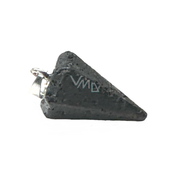 Láva kyvadlo přírodní kámen pro proutkaření, věštění 2,2 cm, zrozen ze čtyř živlů