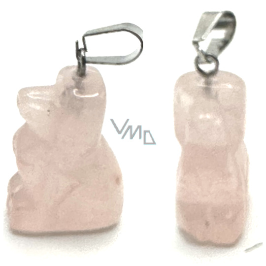 Růženin Pes přívěsek přírodní kámen, ručně broušená figurka 1,8 x 2,5 x 8 mm, kámen lásky