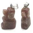 Jaspis Pes přívěsek přírodní kámen, ručně broušená figurka 1,8 x 2,5 x 8 mm, kámen pozitivní energie