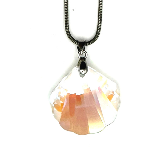 Aurazářič Andělská mušle broušená, nejsem jen šperk 3 x 3 cm