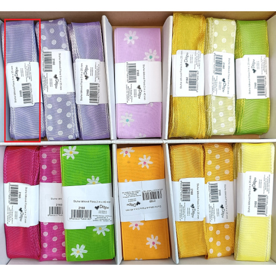 Ditipo Stuha látková Flora fialová 3 m x 25 mm