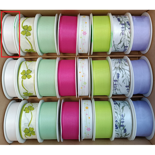 Ditipo Stuha látková Spring bílá 4 m x 15 mm