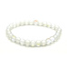 Opalit bílý matný náramek elastický, syntetický kámen kulička 6 mm / 16 - 17 cm, kámen přání a naděje