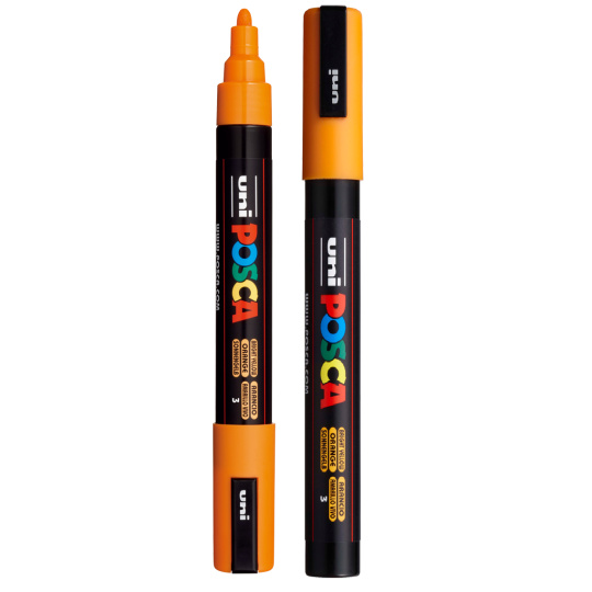 Posca Univerzální akrylátový popisovač 1,8 - 2,5 mm jasně žlutý (pomeranč) PC-5M