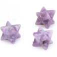 Lepidolit merkaba hmatka z kamienia naturalnego 13 mm, amulet sportowców