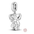 Charm Sterlingové stříbro 925 Líbácí kouzlo, Ta pusa je má, ta pusa je tvá, přívěsek na náramek láska