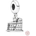 Charm Sterlingové stříbro 925 Řím Koloseum, přívěsek na náramek cestování