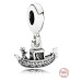Charm Sterlingové stříbro 925 Benátky Gondola, přívěsek na náramek cestování
