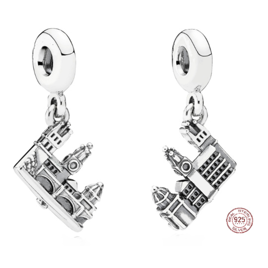 Charm Sterlingové stříbro 925 Praha Karlův most, přívěsek na náramek cestování