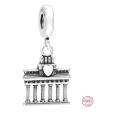 Charm Sterlingové stříbro 925 Berlín, Braniborská brána, přívěsek na náramek cestování