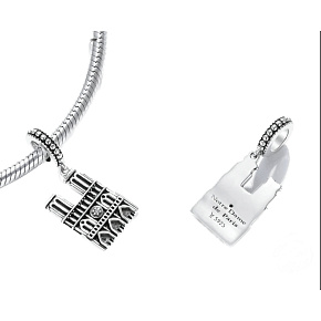 Charm Francie, Paříž - Notre Dame, přívěsek na náramek cestování