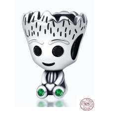 Charm Sterlingové stříbro 925 Marvel Strážci Galaxie, Já jsem Groot, korálek na náramek, film