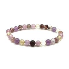 Kakoxen náramek elastický, přírodní kámen kulička 6 mm / 16 - 17 cm