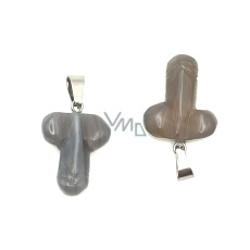 Achát Penis pro štěstí, přívěsek přírodní kámen ručně broušený cca 11 x 22 mm Achát Penis pro štěstí, přívěsek přírodní kámen ručně broušený cca 11 x 22 mm