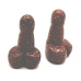 Goldstone zlatý Penis pro štěstí na postavení cca 3 cm, kámen ambicí