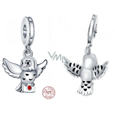 Charm Sterlingové stříbro 925 Harry Potter - Sova Hedvika s dopisem, přívěsek na náramek film