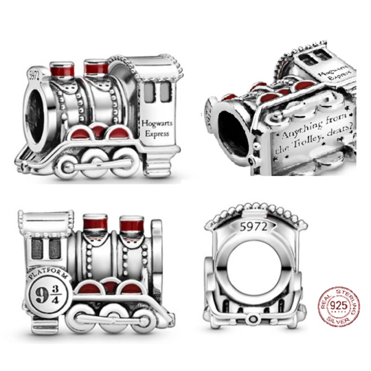 Charm Sterlingové stříbro 925 Harry Potter - Bradavický expres, korálek na náramek, film