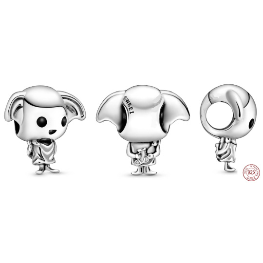 Charm Sterlingové stříbro 925 Harry Potter - Domácí skřítek Dobby, korálek na náramek, film