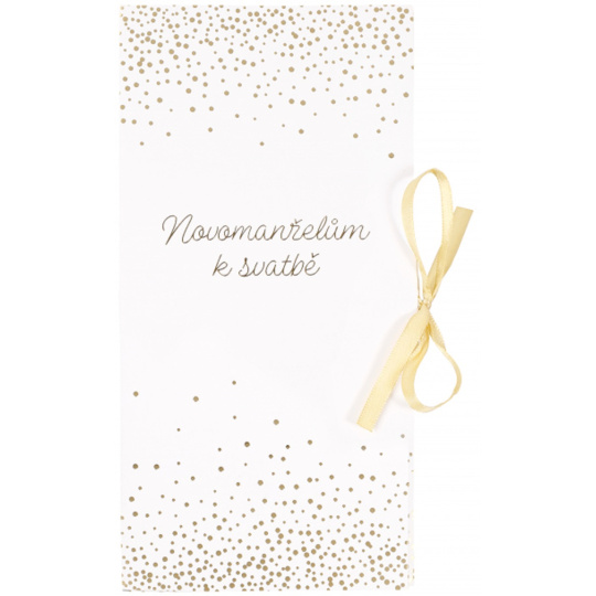 Albi Dárková krabička papírová Novomanželům k svatbě 11 x 23 x 0,7 cm