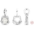 Charm Sterlingové stříbro 925 Moje kočička - můj nejlepší přítel, 2v1 přívěsek na náramek mazlíček