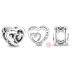 Zawieszka ze srebra próby 925 Serce, połączone nieskończonością - mocne więzi między matką a jej dziećmi, koralik na bransoletkę rodzina
