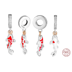 Charm Sterlingové stříbro 925 Rybka pro štěstí, přívěsek na náramek zvíře