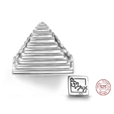 Charm Sterlingové stříbro 925 Egypt pyramida, korálek na náramek cestování