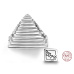 Charm Sterlingové stříbro 925 Egypt pyramida, korálek na náramek cestování