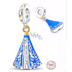 Charm Sterlingové stříbro 925 Náboženská kouzl Virgin San Juan Lagos blahoslavená Panna Marie uctívaná mexickými a texaskými, přívěsek na náramek Charm Sterlingové stříbro 925 Náboženská kouzl Virgin San Juan Lagos blahoslavená Panna Marie uctívaná mexickými a texaskými, přívěsek na náramek