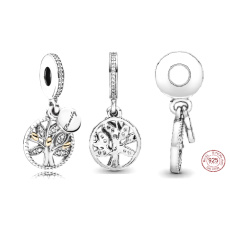 Charm Sterlingové stříbro 925 Rodinné dědictví, strom života 2v1 přívěsek na náramek rodina Charm Sterlingové stříbro 925 Rodinné dědictví, strom života 2v1 přívěsek na náramek rodina