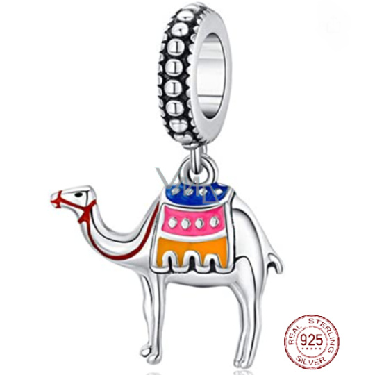 Charm Sterlingové stříbro 925 Velbloud, přívěsek na náramek cestování