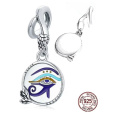Charm Sterlingové stříbro 925 Egypt - Hornovo oko, přívěsek na náramek symbol