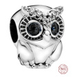Charm Sterlingové stříbro 925 Moudrá sova, korálek na náramek zvíře