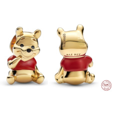 Charm Sterlingové stříbro 925 Disney Medvídek Pú, korálek na náramek, film Charm Sterlingové stříbro 925 Disney Medvídek Pú, korálek na náramek, film