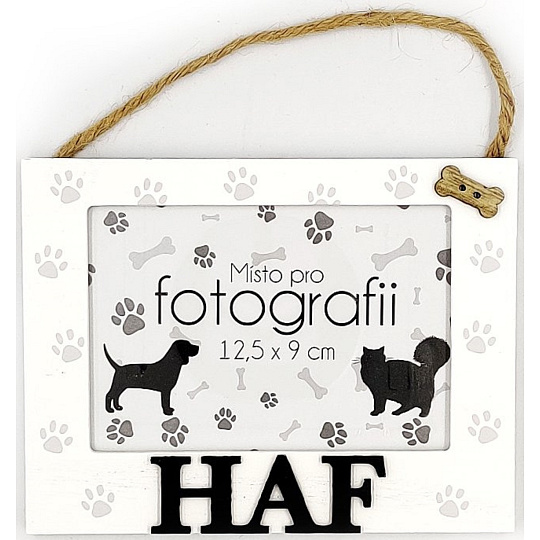 Nekupto Mazlíčci dřevěný fotorámeček na zavěšení Haf 15,5 x 11,8 x 1,2 cm Nekupto Mazlíčci dřevěný fotorámeček na zavěšení Haf 15,5 x 11,8 x 1,2 cm