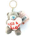 Me to You Medvídek se srdíčkem Hug and Kisses plyšová klíčenka 10 cm