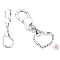 Sterlingové stříbro přívěsek na kabelku ve tvaru srdce