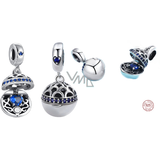 Charm Sterlingové stříbro 925 Překvapení z lásky - královsky modré, otevíratelný přívěsek na náramek láska Charm Sterlingové stříbro 925 Překvapení z lásky - královsky modré, otevíratelný přívěsek na náramek láska