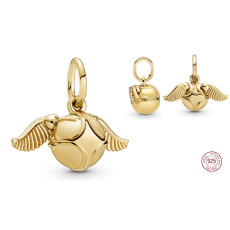 Charm Sterlingové stříbro 925 Harry Potter Zlatonka, přívěsek na náramek, film