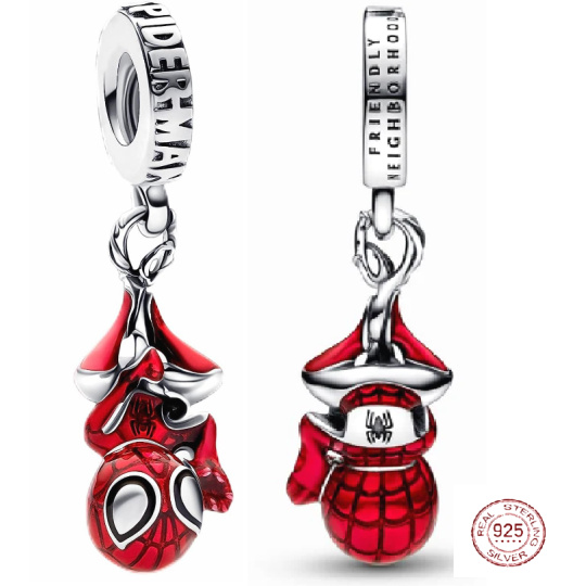 Zawieszka ze srebra próby 925 Marvel Spiderman, charms do bransoletki