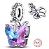 Charm Kouzelný motýl ze skla Murano, přívěsek na náramek symbol