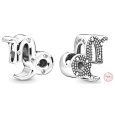 Charm Sterlingové stříbro 925 znamení zvěrokruhu Třpytivý Kozoroh, korálek na náramek
